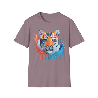 Unisex Tiger Tee Gildan Softstyle Animal Print Shirt Ring Spun Cotton