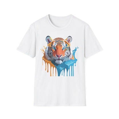 Tiger Shirt Unisex Animal Tee Ring Spun Cotton Gildan Softstyle Short Sleeve