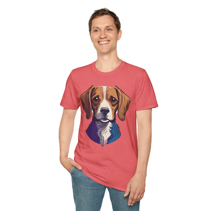 Dog Shirt Unisex Animal Print Tee Softstyle 100 Percent Cotton Gildan 64000