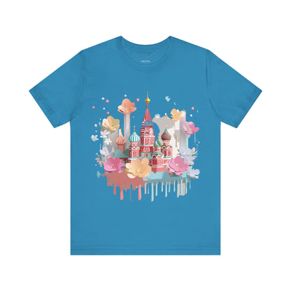 Natural Cotton Tee Shirt - Beautiful Places Collection - Moscow Printify