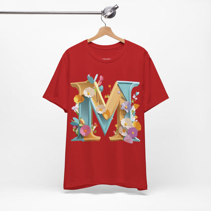 Natural Cotton Tee Shirt - Letters Collection - M Printify
