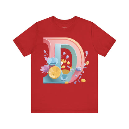 Natural Cotton Tee Shirt - Letters Collection - D Printify