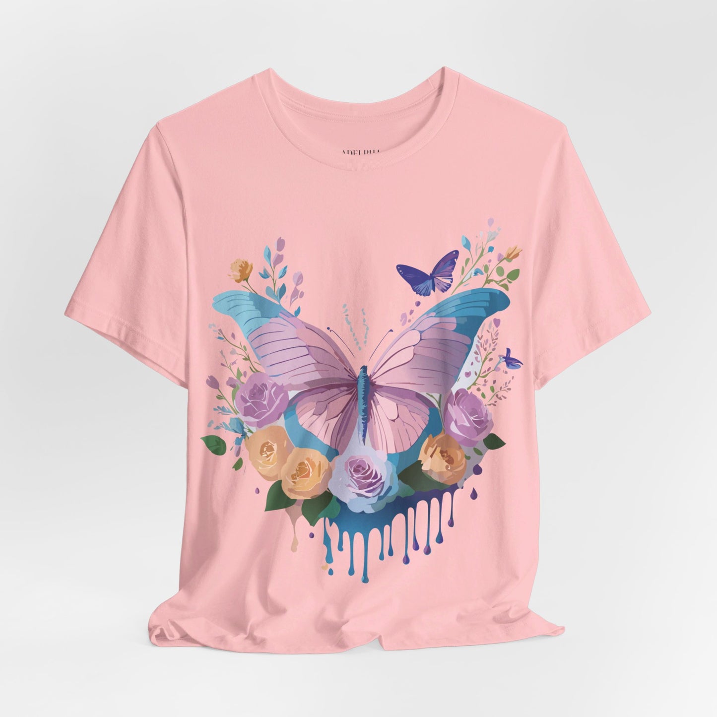 T-Shirt aus natürlicher Baumwolle mit Schmetterling