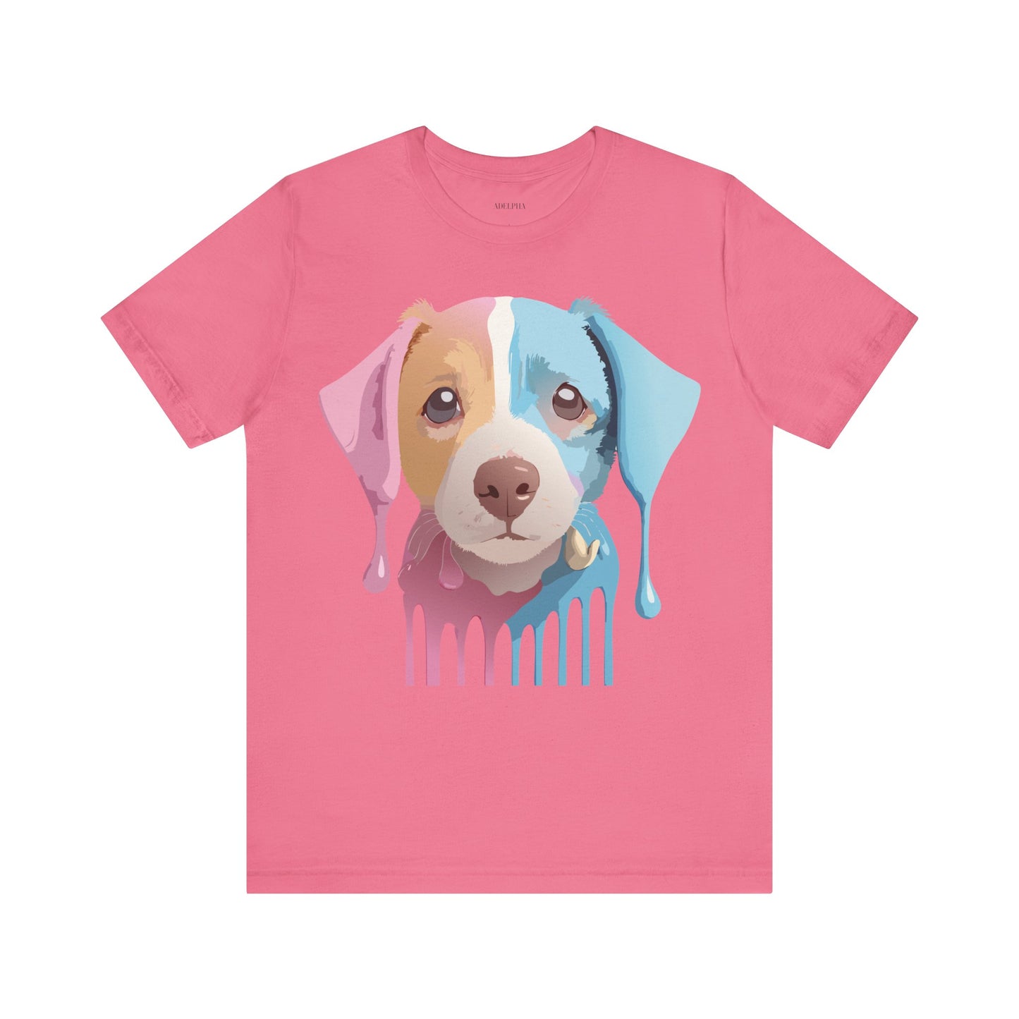 T-Shirt aus natürlicher Baumwolle mit Hund