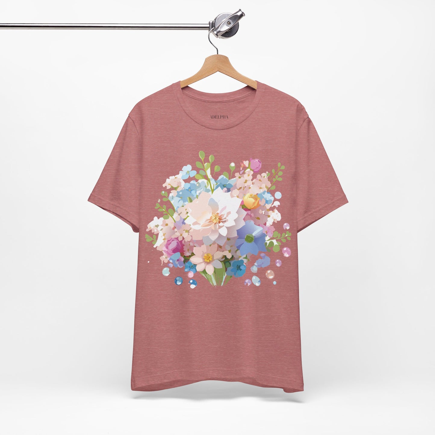 T-Shirt aus natürlicher Baumwolle mit Blumen