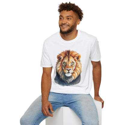 Lion Shirt Unisex Animal Tee Gildan Softstyle 64000 100 Percent Ring Spun Cotton