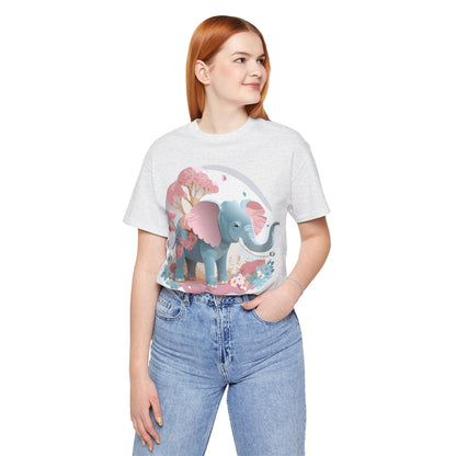 Natural Cotton Tee Shirt with Elephant Printify