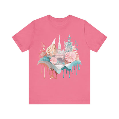 Natural Cotton Tee Shirt - Beautiful Places Collection - Paris Printify
