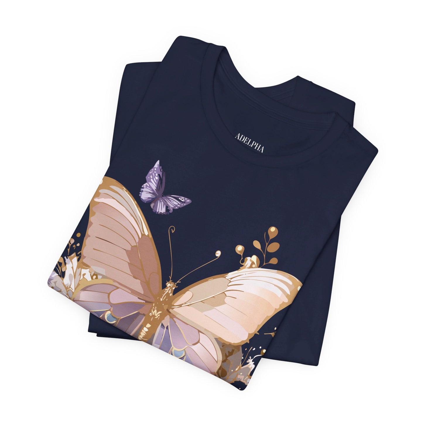 T-shirt en coton naturel avec papillon