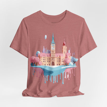 Natural Cotton Tee Shirt - Beautiful Places Collection - Prague Printify