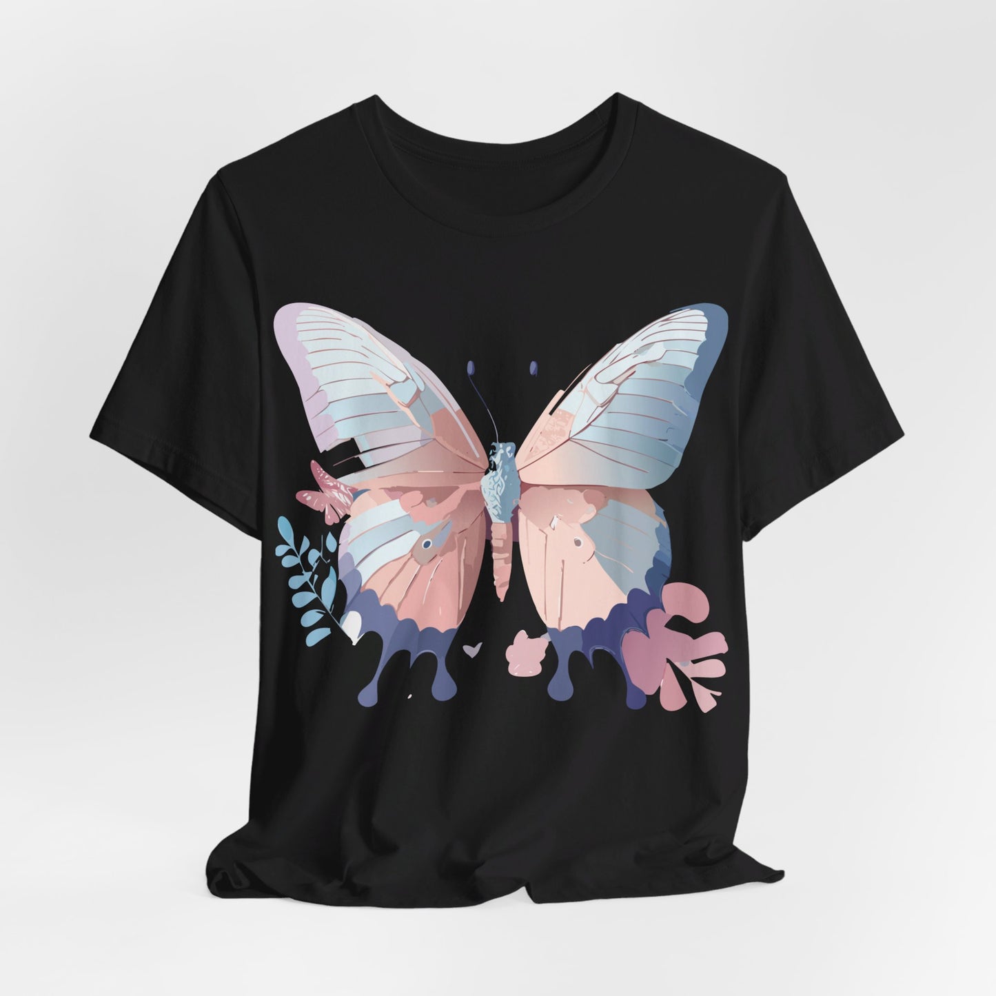 T-Shirt aus natürlicher Baumwolle mit Schmetterling