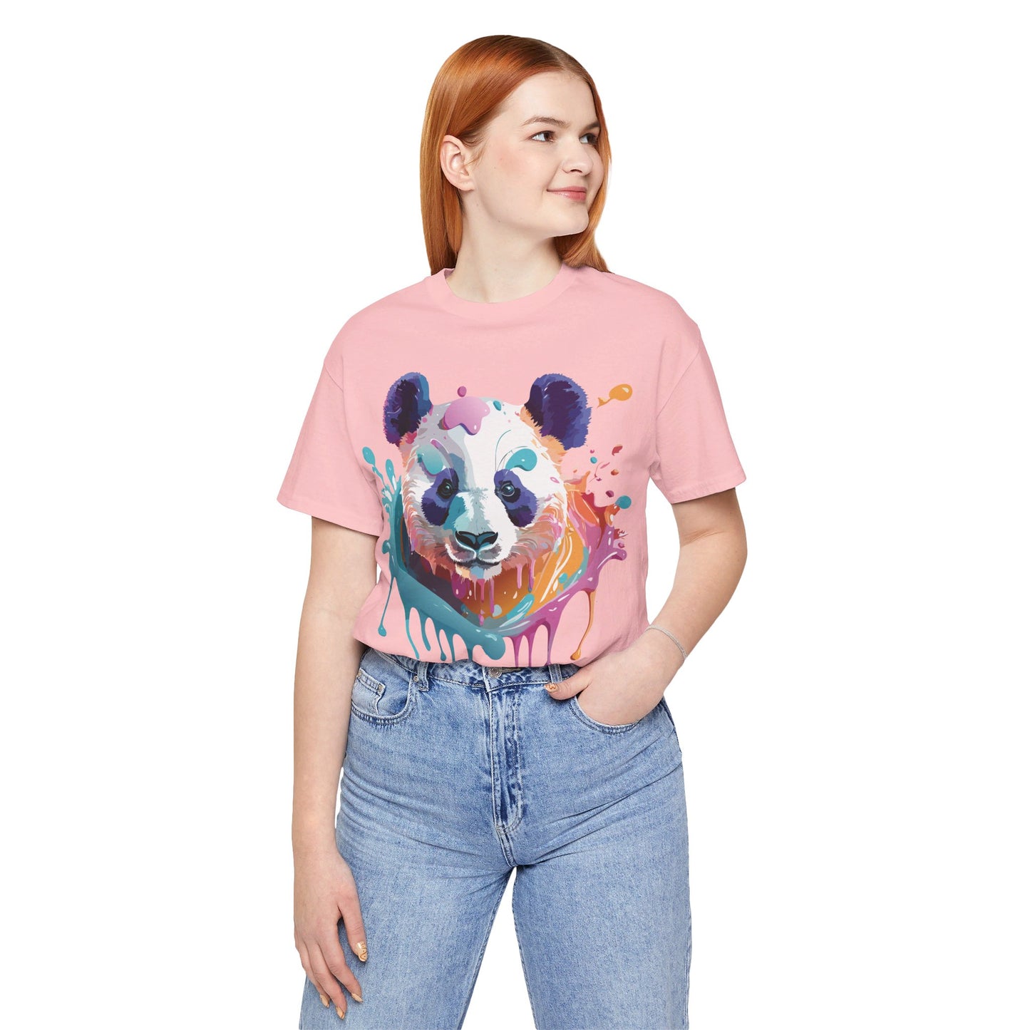 T-shirt en coton naturel avec panda