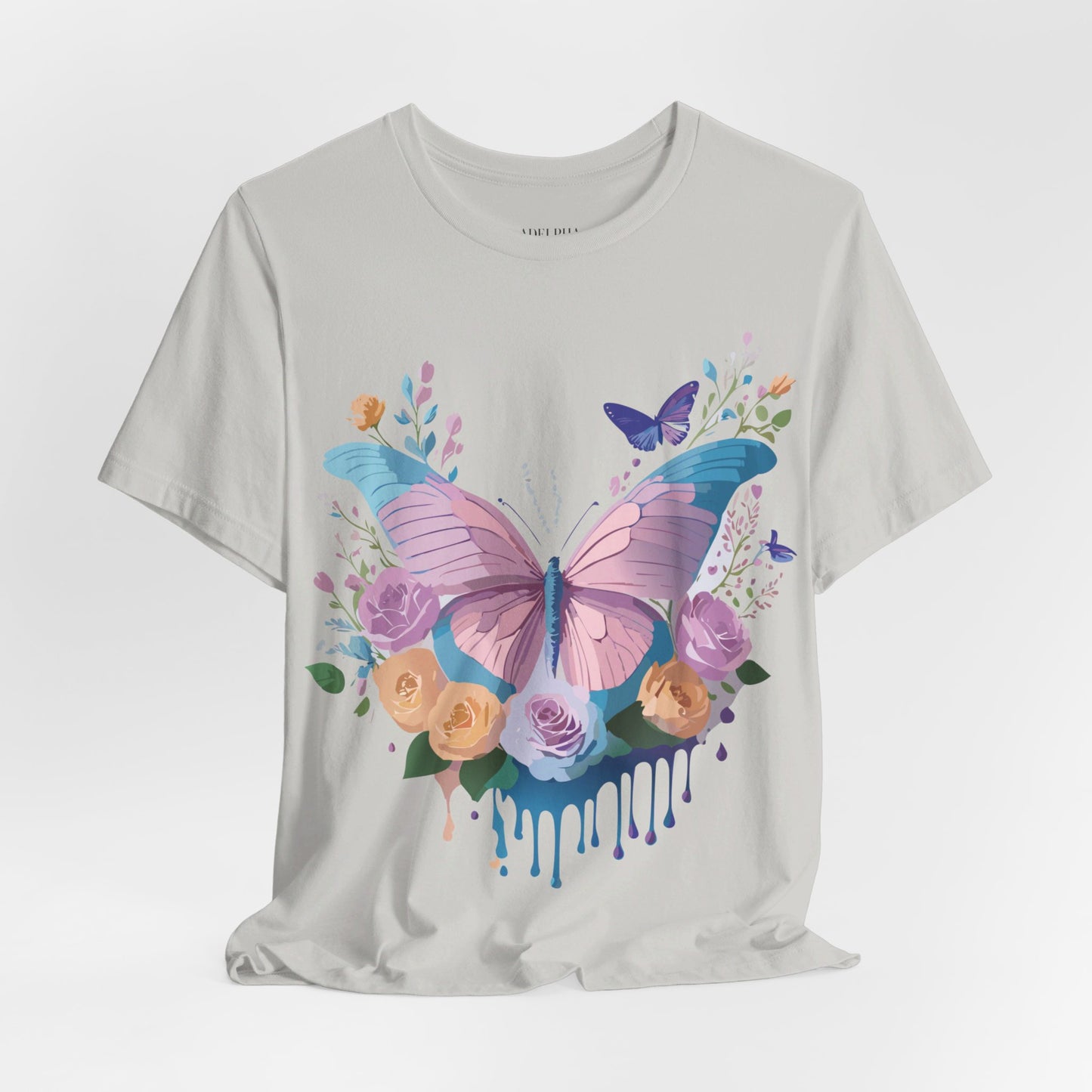 T-Shirt aus natürlicher Baumwolle mit Schmetterling