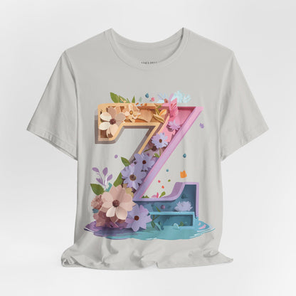 Natural Cotton Tee Shirt - Letters Collection - Z Printify