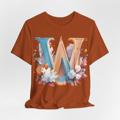 Natural Cotton Tee Shirt - Letters Collection - W Printify