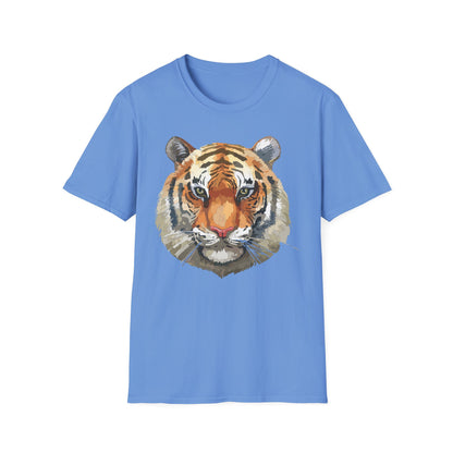Tiger Print Unisex T Shirt Softstyle 64000 Gildan Ring Spun Cotton Tee