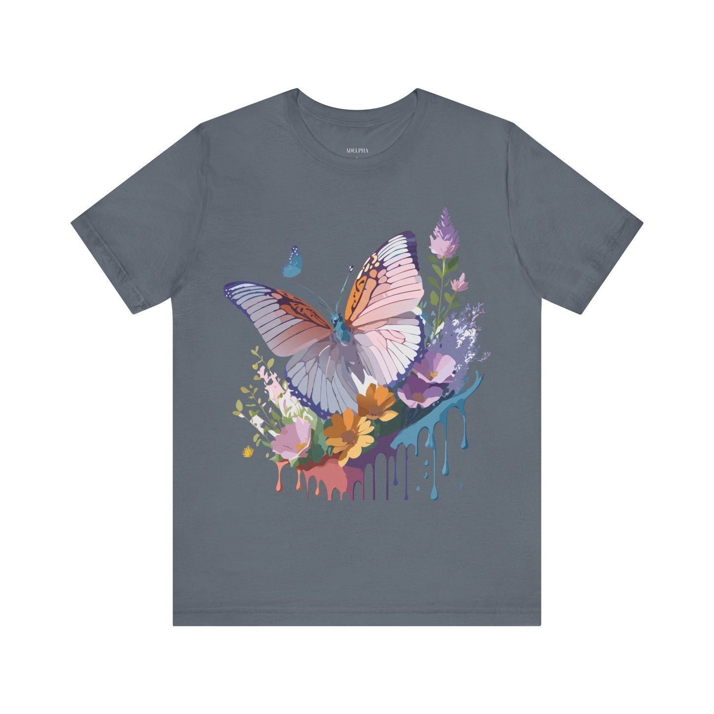 T-shirt en coton naturel avec papillon