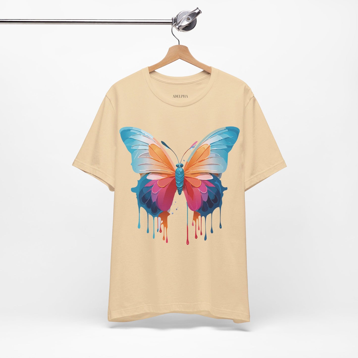 T-shirt en coton naturel avec papillon