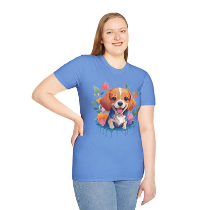 Dog Shirt Animal Print Tee Unisex Gildan Softstyle 64000 Cotton Tee