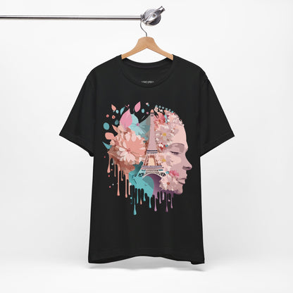 Natural Cotton Tee Shirt - Beautiful Places Collection - Paris Printify