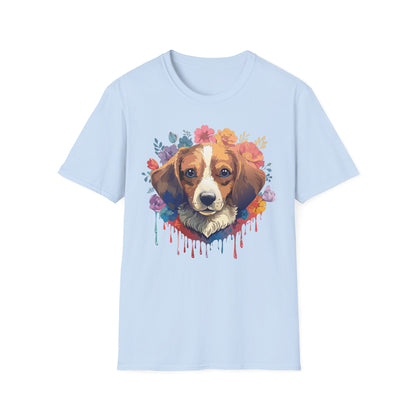 Unisex Dog Shirt Animal Print Tee Gildan Softstyle 64000 Cotton