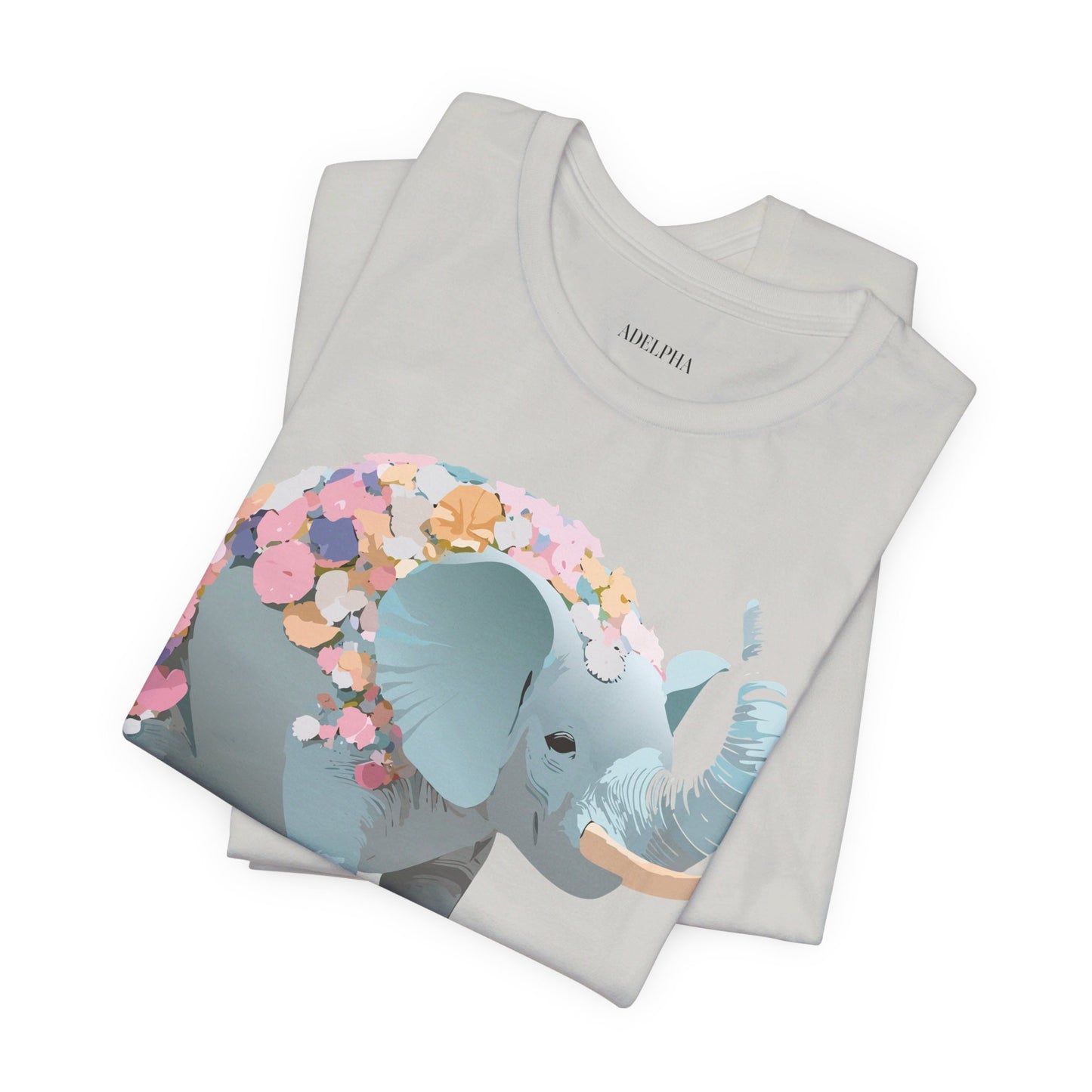 T-Shirt aus natürlicher Baumwolle mit Elefant