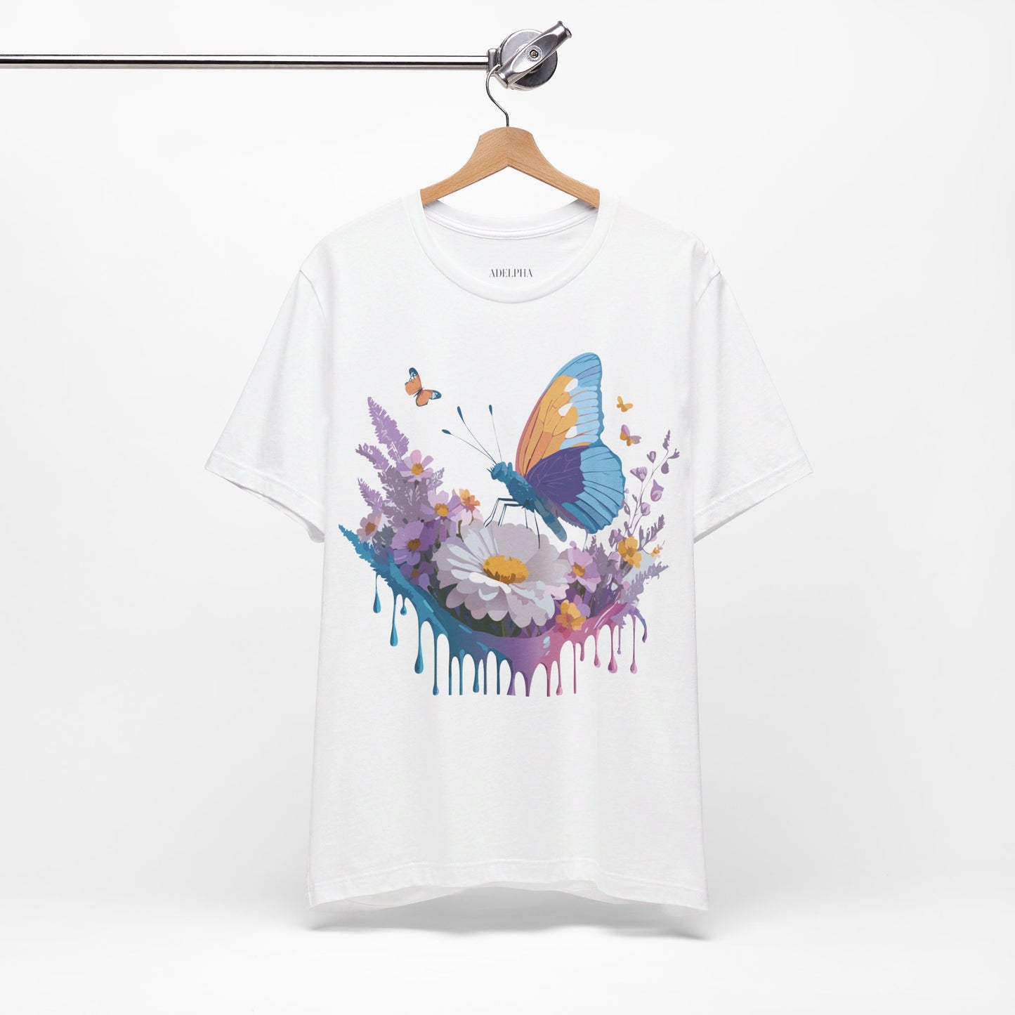 T-Shirt aus natürlicher Baumwolle mit Schmetterling