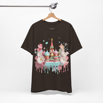 Natural Cotton Tee Shirt - Beautiful Places Collection - Moscow Printify