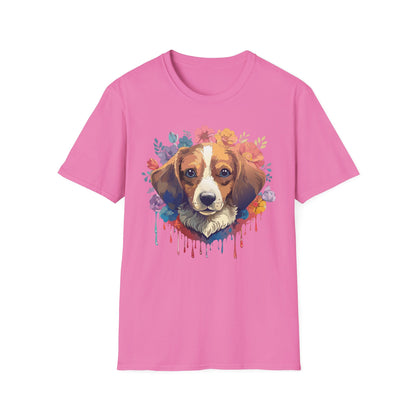Unisex Dog Shirt Animal Print Tee Gildan Softstyle 64000 Cotton