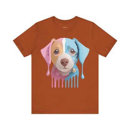 Natural Cotton Tee Shirt with Dog Printify