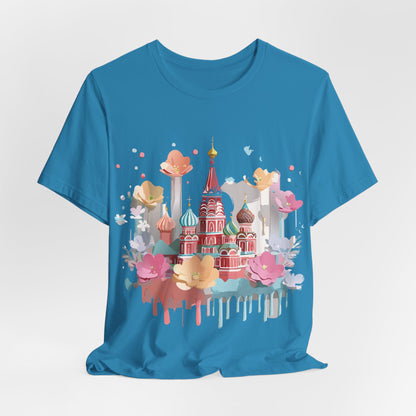Natural Cotton Tee Shirt - Beautiful Places Collection - Moscow Printify