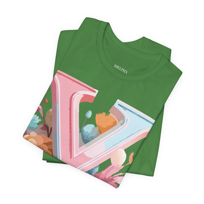 Natural Cotton Tee Shirt - Letters Collection - Y Printify