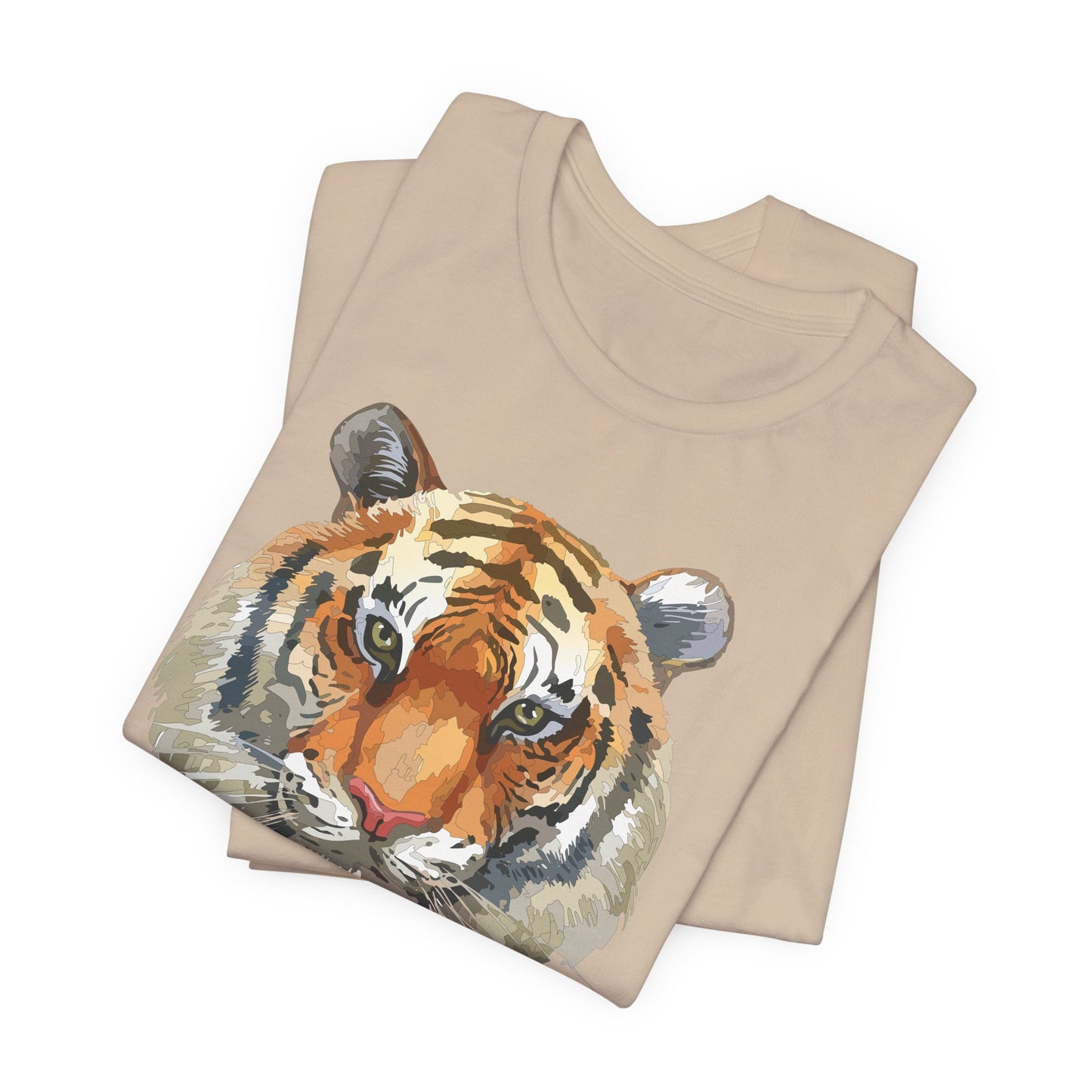 Wild Tiger Face Graphic T-Shirt Unisex Cotton Animal Design Wildlife Tee 1