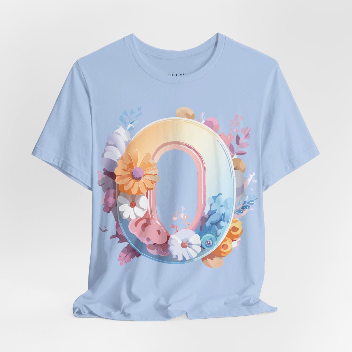 Natural Cotton Tee Shirt - Letters Collection - O