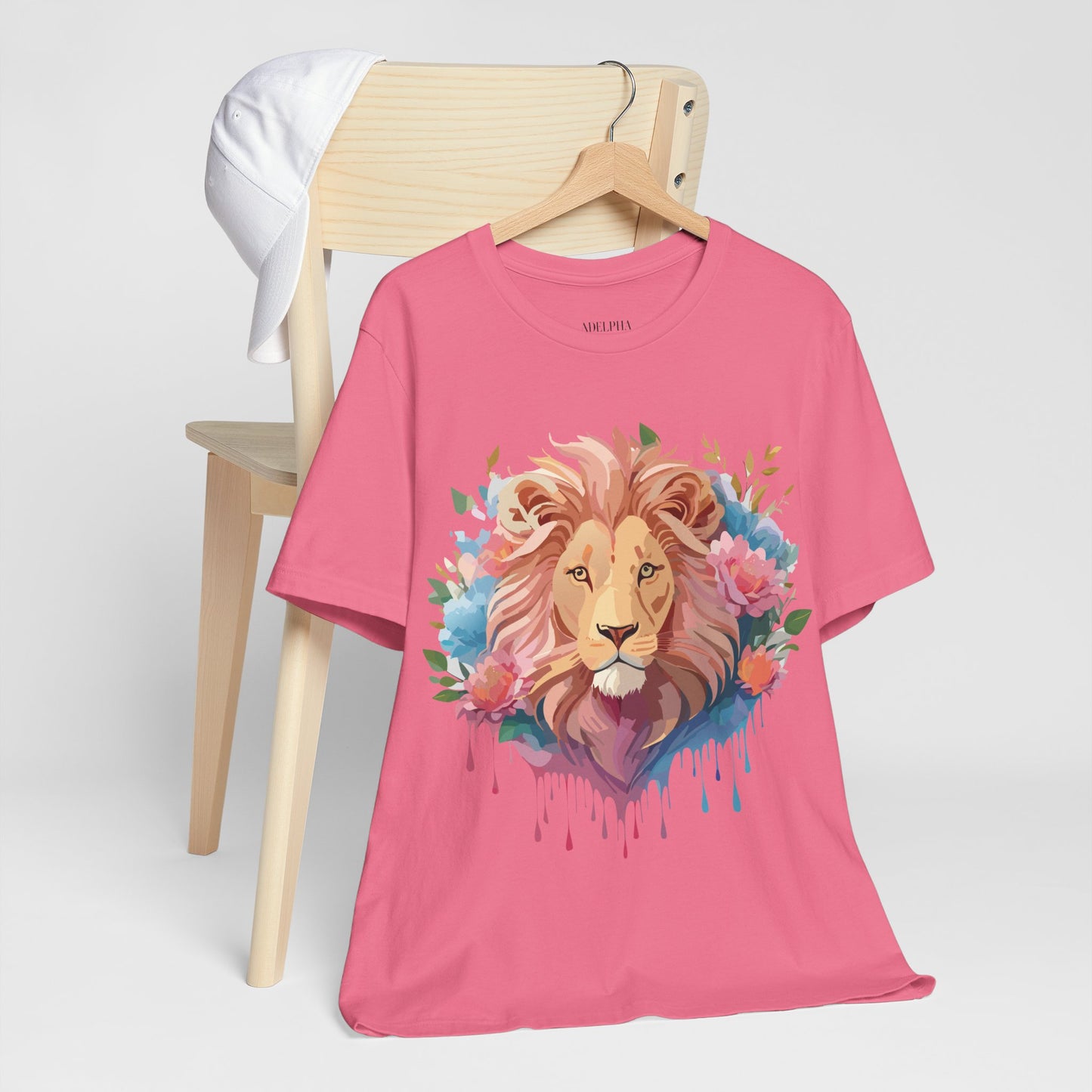 Natural Cotton Tee Shirt with Lion