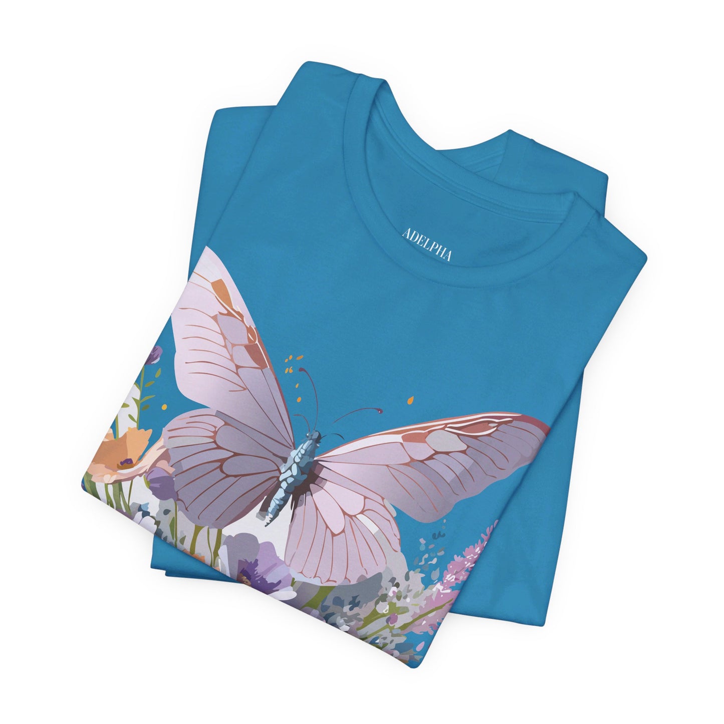 T-shirt en coton naturel avec papillon