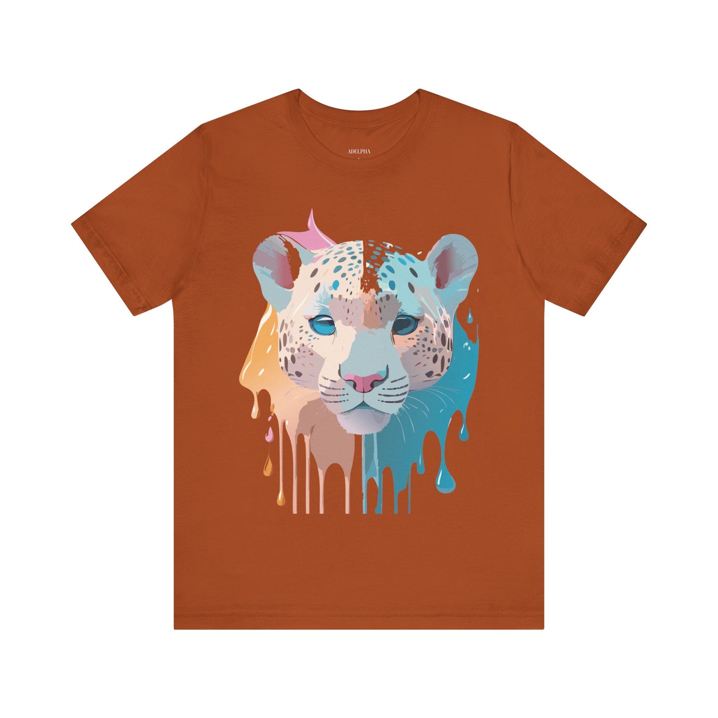 Natural Cotton Tee Shirt with Cheetah