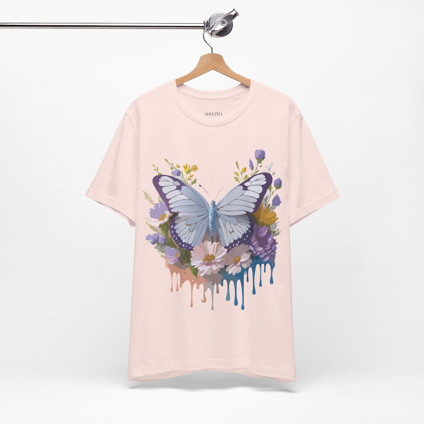 T-shirt en coton naturel avec papillon