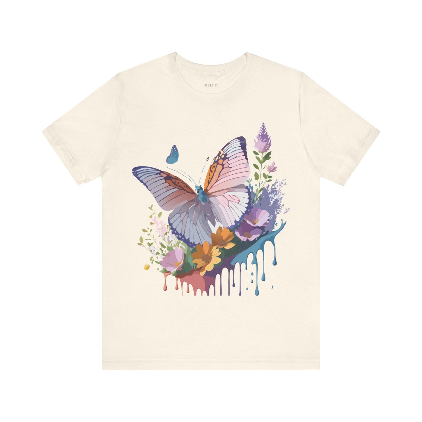 T-shirt en coton naturel avec papillon