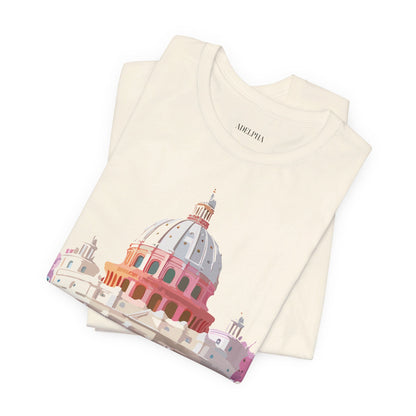 Natural Cotton Tee Shirt - Beautiful Places Collection - Rome Printify