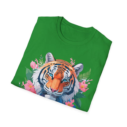 Tiger Shirt Unisex Animal Tee Softstyle Gildan 64000 Cotton Tee