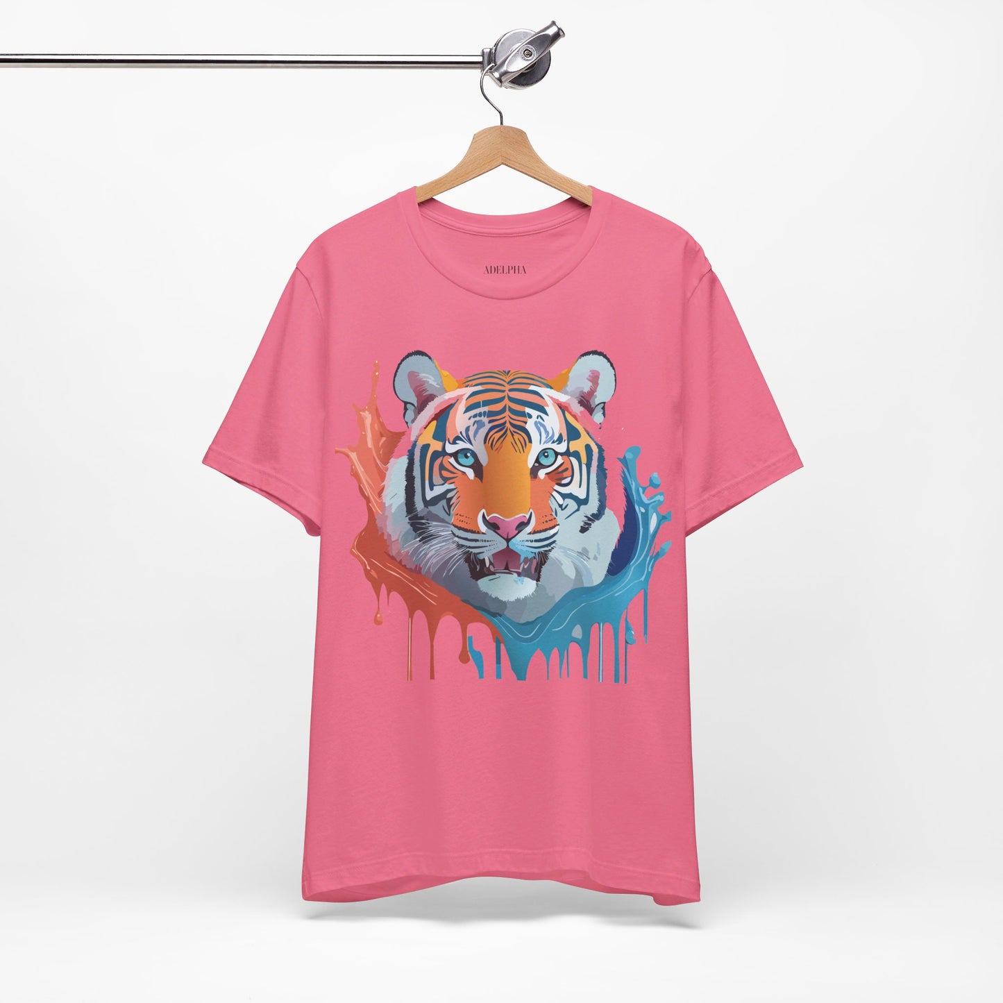 Natural Cotton Tee Shirt with Tiger