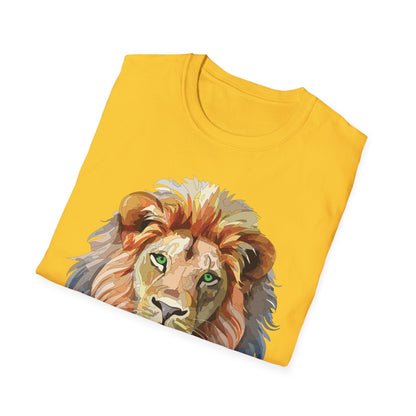 Lion Shirt Unisex Animal Tee Gildan Softstyle 64000 Cotton Comfort