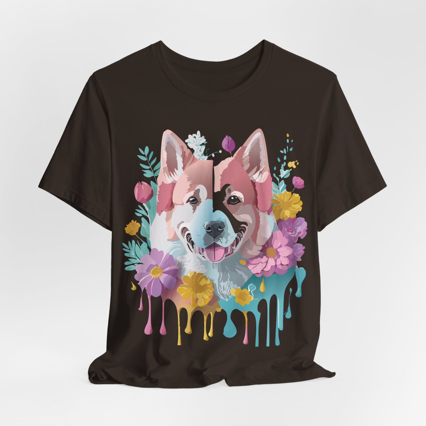 T-Shirt aus natürlicher Baumwolle mit Hund