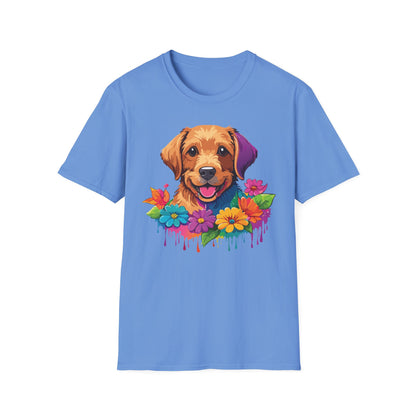 Unisex Dog Shirt With Animals Tee Softstyle Gildan 64000 Comfort Fit