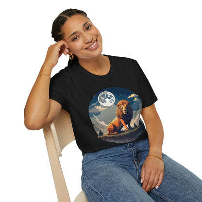 Lion Shirt Unisex Animal Tee Softstyle 64000 100 Percent Ring-Spun Cotton