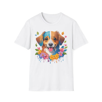Dog Shirt Unisex Animal Tee 100 Percent Cotton Gildan Softstyle 64000