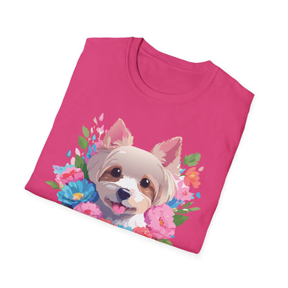 Unisex Gildan Softstyle Animal Print Dog Shirt Tee 100 Percent Cotton
