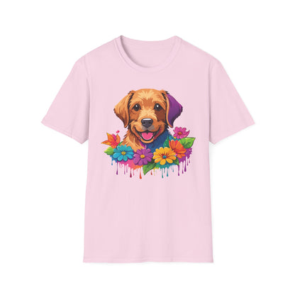 Unisex Dog Shirt With Animals Tee Softstyle Gildan 64000 Comfort Fit