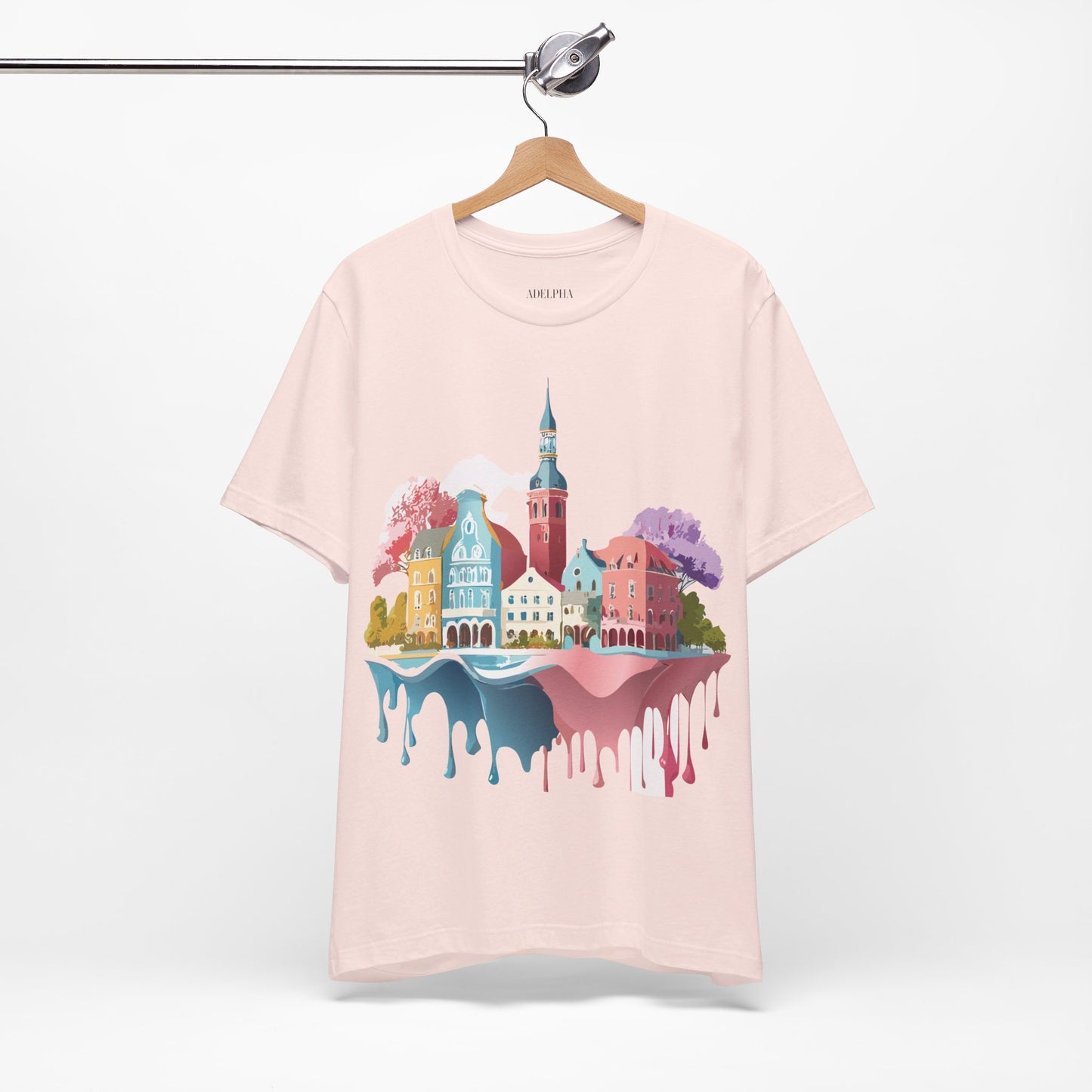 Natural Cotton Tee Shirt - Beautiful Places Collection - Warnemünde and Rostock - Germany